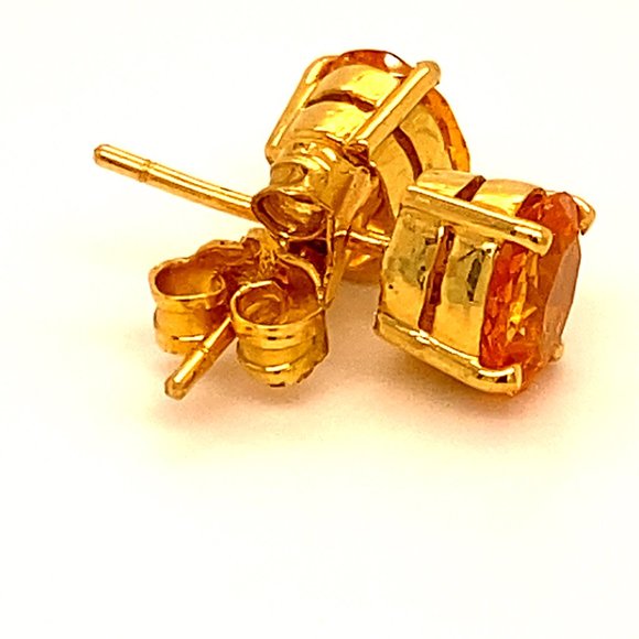 Mandarin Spessartine 2.50ct 18K Gold Earrings - Picture 5 of 7